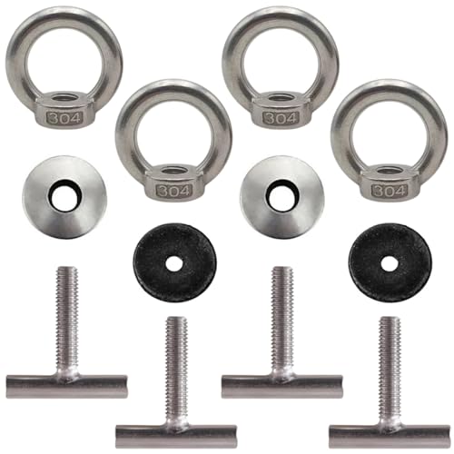 Twowinds - Viti Fissaggio Carico su Rotaia 7e5883189a Compatibile con VW Multivan Transporter California T5 T6 - Anello di Fissaggio - Ancoraggio Carico - Fissaggio Sicuro del Bagaglio (Set di 4)