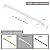 3FT White Iron Hand Railing, Sturdy Safety Staircase Handrails Wall Mount, 500lbs Load Capacity Industrial Iron Railing Pipe Handrail for Indoor Stairs, Outdoor Deck Loft Porch, Non-Slip and Rust
