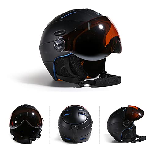 Casco De Esquí, Kit De Casco De Esquí con Gafas De Esquí, Casco Snowboard con Gafas De Esquí para Hombres, Mujeres Y Jóvenes, Esquí Profesional Snowboard Casco De Deportes De Nieve Orejera