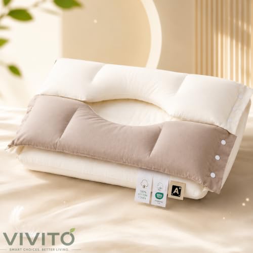 Image of VIVITO Bed Wedge Pillow for Back Support & Comfortable | Adjustable Backrest Pillow for Reading, Sleeping, Relaxing & Bed Sitting | Soft Cushioned Support Pillow | Pack of 1 | Multicolour