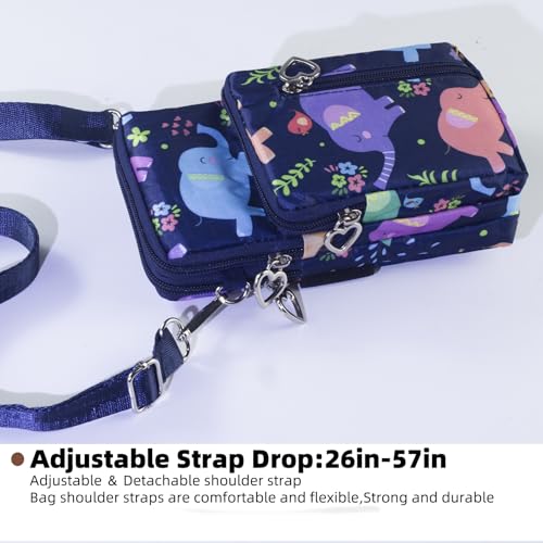 Image of JANKS Small Crossbody Bag for Women - Mini Phone Purses with Crossbody Strap and Wallet - Nylon Arm Bag