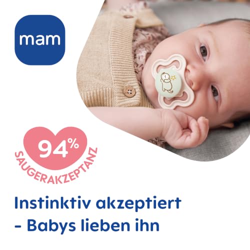 MAM Supreme Night Schnuller, 0-6 Monate, Vogel/Schaf, 2 Stück – Ansicht 4