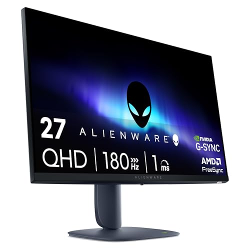 Alienware 27 Gaming Monitor - AW2725DM, QHD (2560x1440), 180Hz, Fast IPS, 1ms, NVIDIA G-SYNC Kompatibel, AMD FreeSync, 95% DCI-P3, HDR400, DisplayPort, 2 HDMI, 3 USB, 3 Jahre Garantie