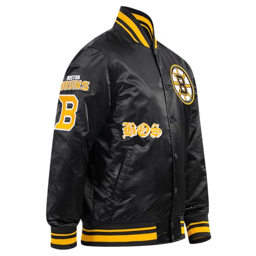 Image of Pro Standard Mens NHL Old English Satin Jacket