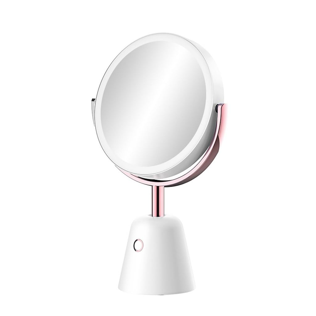 Miroir face rotatif à 360 degrés LED pour maquillage de bureau anti-empreintes