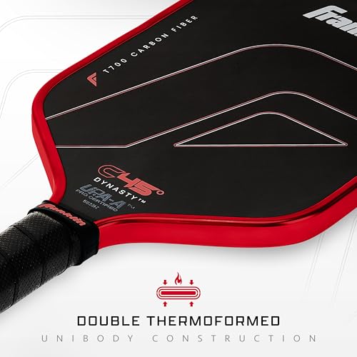 Franklin Sports PRO Pickleball Paddles – C45 Carbon Fiber Series - Official USAP + UPA Approved – Pro Player Design, DYNASTY 14MM RED by Franklin Sports - Image 4