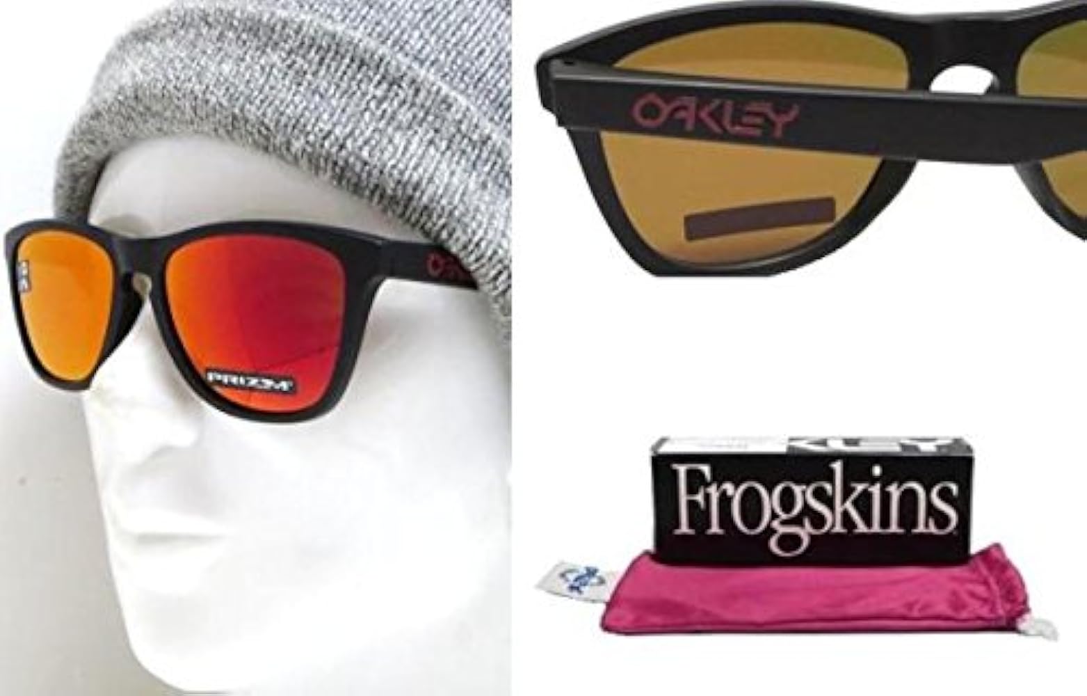 Q3483 [オークリー] サングラス 0OO9245 FROGSKINS Frogskins™ (Low Bridge Fit) Prizm Black Polarized Matte