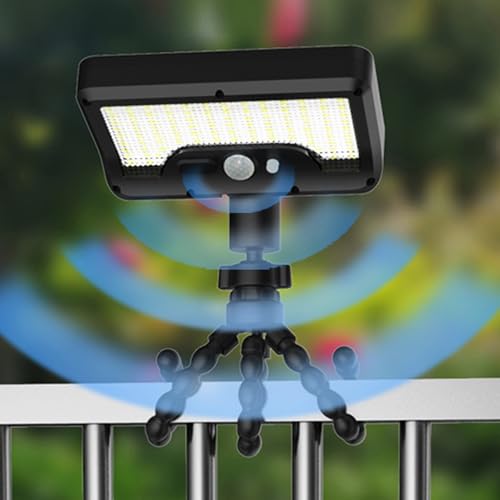 Lámpara solar exterior 600LM con rotación 360 y tres colores de luz 3