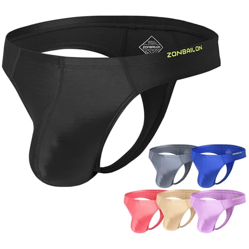 ZONBAILON Men's Thong Underwear G-Strings Silk Bikini Underwear Pouch Athletic Panties Breathable M L XL 2XL