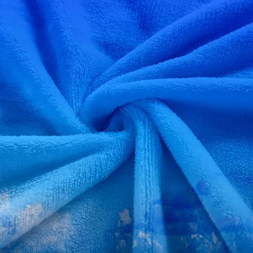 Couverture plaid flannel KnSam douceur douce mer bleu lit - 4