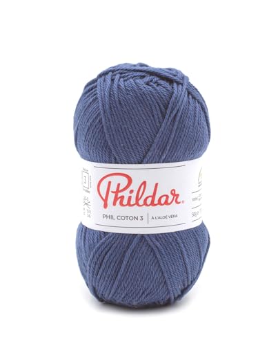 Phildar - Pelote de Laine Phil Coton 3 - Laine à Tricoter - 100% ...