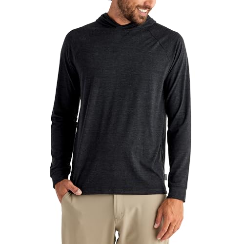 Free Fly Men's Flex Hoodie - Bamboo Viscose Sun Hoodie UPF 50+ Sun Protection, Men's Pullover Hooded Shirts