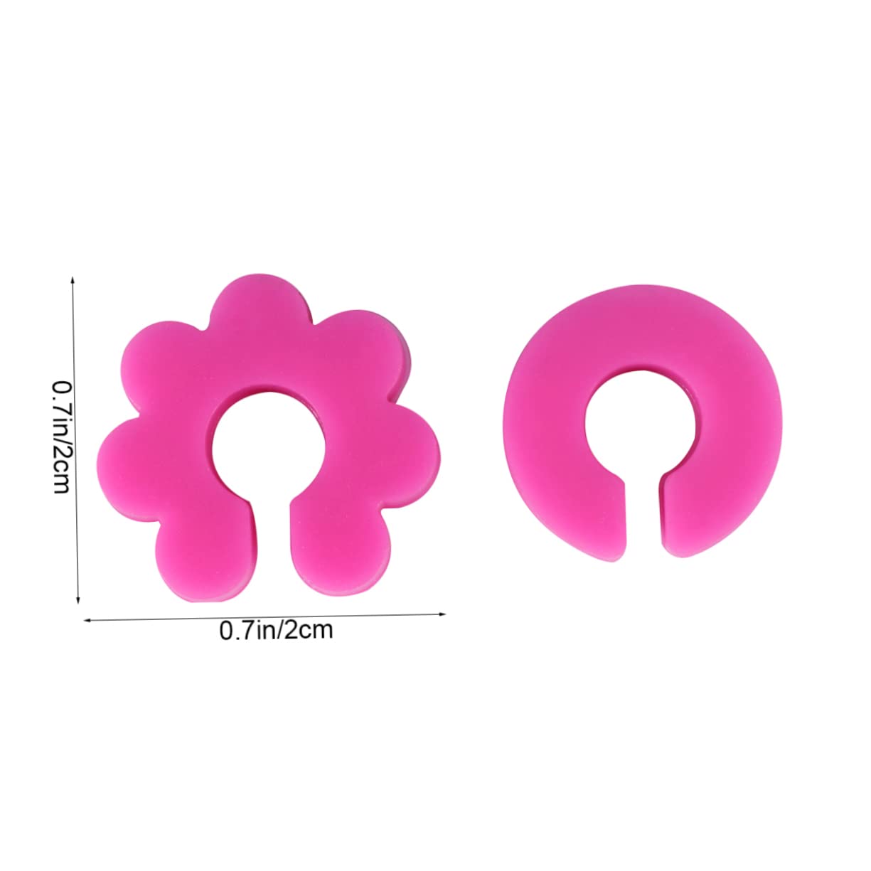 ABOOFAN 2 Packs Silicone C Shaped Wine Glass Markers Pack Drinking Cup Identifiers for Identification at Parties Food Grade Silicone Non Slip Design