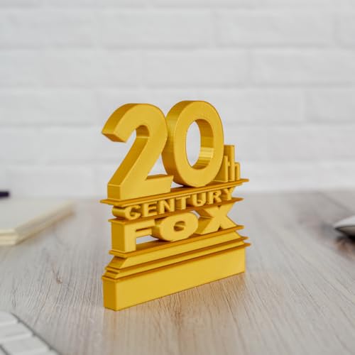 MO'FUN - 20th Century Fox Logo Toy Sign, Finished in High Detail Shiny Gold - Large 4.5"