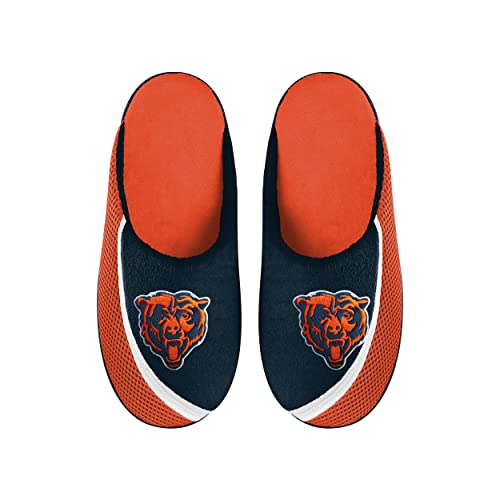 FOCO Mens NFL 2022 Big Logo Color Edge Slipper Chicago Bears Large