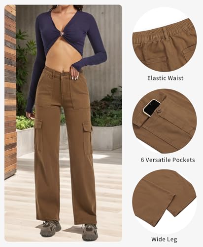 Womens Wide Leg Jeans, High Waisted Baggy Straight Leg Jeans, Trendy Y2K Stretchy Cargo Pants for Daily Wear3