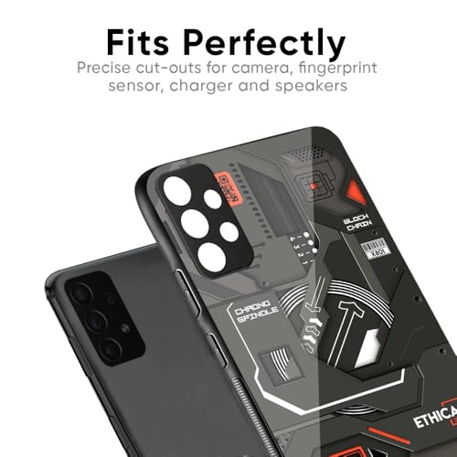 Image of Designer Tempered Glass Back Case Cover Compatible with Samsung Galaxy S23 FE 5G - Tech Aesthetics Glass Case