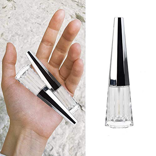 Healthcom 6 Pcs Empty Clear Lip Gloss Tubes Bottles Plastic Conical Bottles Cosmetic Container Refillable Lip Glaze Tube Vials Diamond Lip Balm Tube With Silver Lid Diy Lipstick Tube For Women Girl Makeup #TOP3