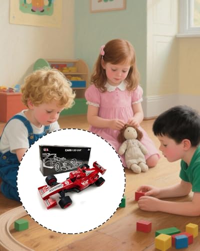 Image of Formula Racing Model, Red Racing Model Decoration, 17 * 8 * 4.5 cm, for Kids, Birthday Present, Collectible Item, Model Kits for 10+ Year Old Boys & Girls or Adult Motorsport Fans
