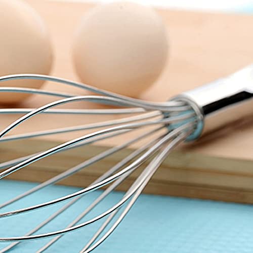 Batidor de huevos de acero inoxidable para el hogar con mango ergonómico y cómodo, con gancho de cola, exquisita mano de obra