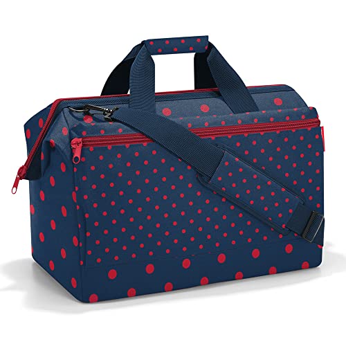 reisenthel Allrounder L Pocket Vielseitige Doktortasche für Reise, Arbeit und Freizeit Mit praktischer Trolley-Aufsteckfunktion, Couleur:Mixed dots red