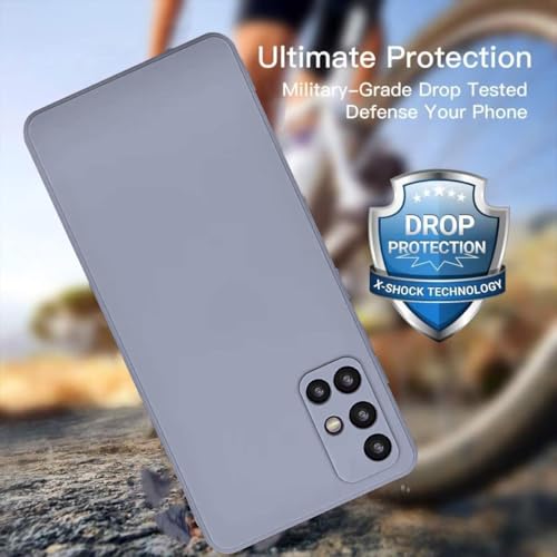 Image of DIZORO Liquid Silicone Soft Back Cover Case Designed for Samsung Galaxy M51 (Lavender Grey)