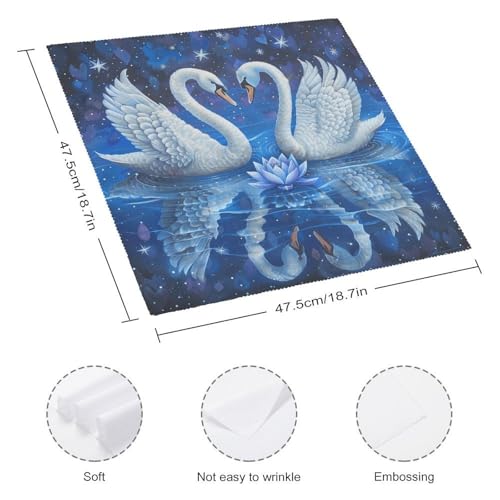 Servilletas de Tela 2 Piezas Polyester Floral Cuadrada miniatura 2