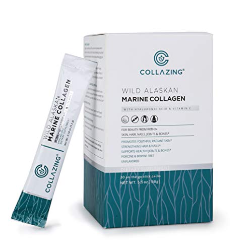 Collazing - Alaskan Wild-Caught Marine Collagen Peptides (Protein Type 1&3) + Hyaluronic Acid