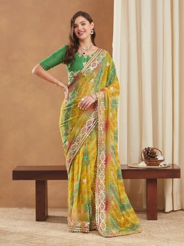 Image of Women's Banarasi Silk With Jacquard Print Saree With Blouse