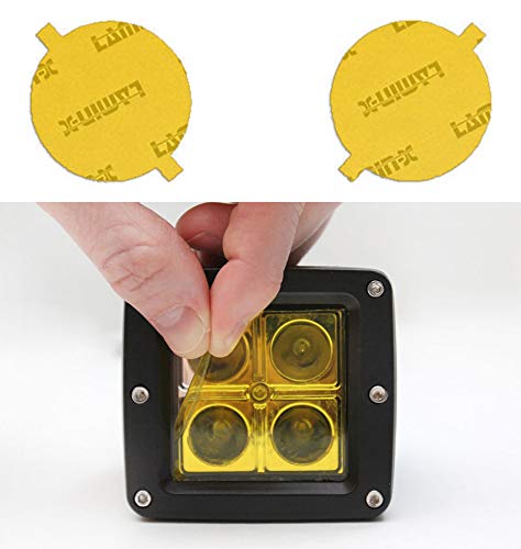 Lamin-x Custom Fit Yellow Fog Light Covers for Jeep Wrangler JK (07-18)