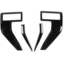 Glossy Black Front Fender Side Air Vent Outlet Trim Cover Exterior Front Air Outlet Vent shapeing Cover Kit Compatible with Ford F150 F-150 2021-2022