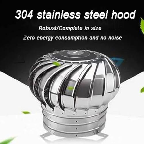 Hotte de cheminée rotative 350mm en acier inoxydable pour ventilation