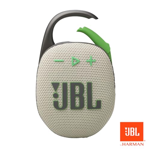 Image of JBL Clip 5 - Ultra-Portable Waterproof Speaker - Sand | Ultra-portable JBL Pro Sound, Redesigned carabiner, Up to 12 hours of playtime plus 3 hours with Playtime Boost