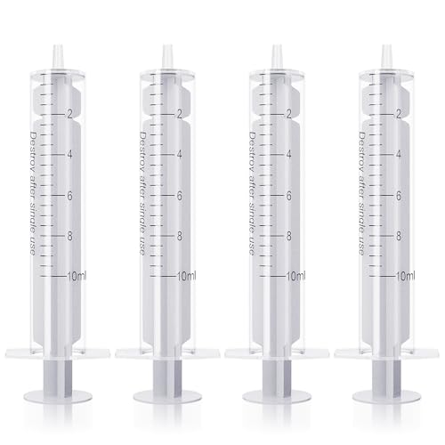 Image of 10ml Syringes without Needle Luer Slip No Rubber Ring, Reduce Mess, 20 Pack