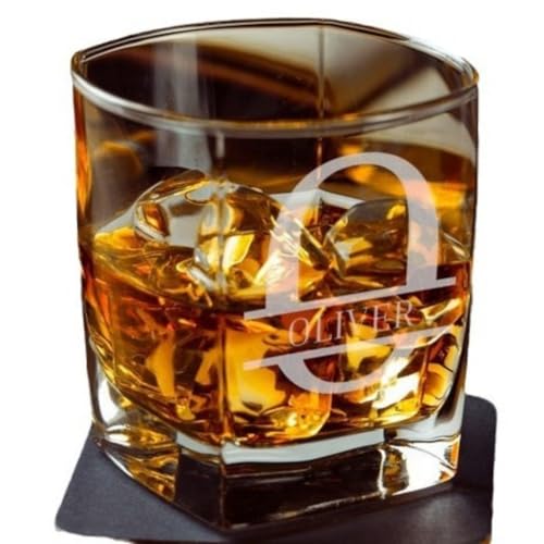 miguha Vaso De Whisky Personalizado For Hombres, Vaso De Whisky Grabado, Regalos Personalizados For Hombres, Vaso Personalizado De 170 Ml/260 Ml, Cumpleaños, Navidad, Boda, Padrino De Boda, Regalo