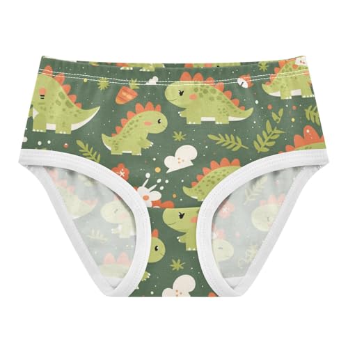 GuoChe Underwear Elastic Waistband Panties Organic Cotton Toddler Underwear for Baby Girls in Sizes 2T,3T, 4T, 5T, 6Y and 8Y