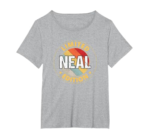Neal Name T-Shirt, Women's Plus, Heather Grey, 3X