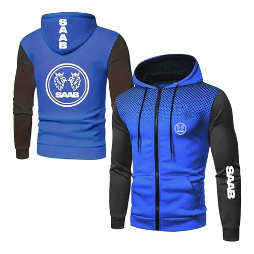 NXTBHDCW Sudadera con Capucha Y Cremallera para Hombre De S.A.A.B Chaqueta Deportiva De Manga Larga con Capucha Sudadera con Estampado para Primavera Y Otoño-LanS||L