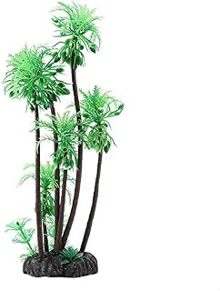 Nitrip Plastic Coconut Tree Fish Tank Plants Emulational Tree for Aquarium Decor