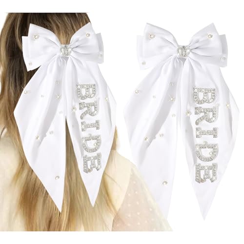 BAHABY Bride to Be Hair Bows �Ɛg�p�[�e�B�[�f�R���[�V���� �u���C�_���V�����[�p�i �ԉŃw�A�A�N�Z�T���[