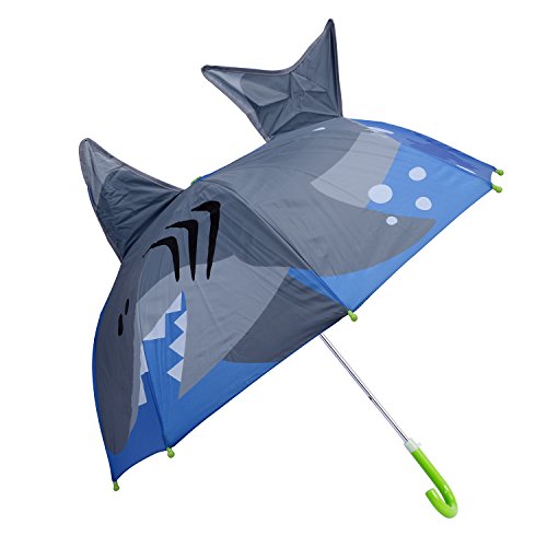 Micaddy Kidorable Shark Grey Pop up Umbrella for Kid and Toddler with Safety Open and Close