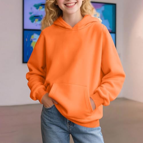 Hoodies for Teen Girls Trendy 2025 Long Sleeve Causal Pullover Tops Cute Hooded Sweatshirt Tween Girl Clothes 4-14T3