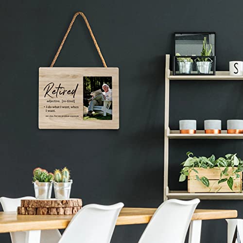 Fondcanyon Retired Definition Picture Photo Frame, Retirement Appreciation Picture Frames, Retirement Gift For Coworkers Boss Women Men Mom Nurses,Farewell Going Away Gifts (4X6 Inch Photo) #TOP2