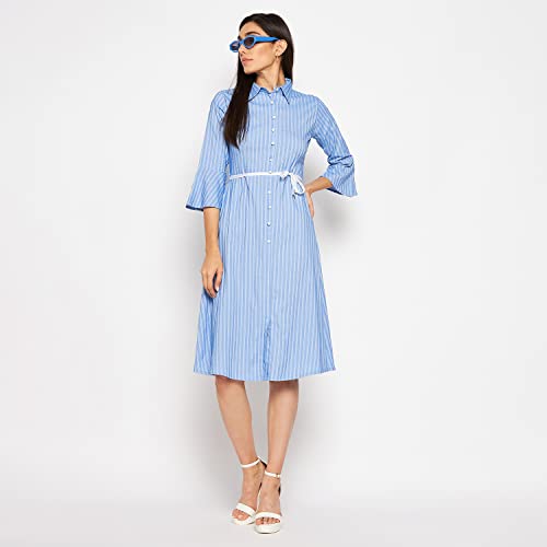 Image of CAMEY Women Striped Cotton Dress