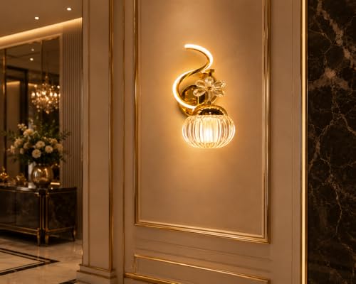 Image of Modern 232 WL LED Wall Light Metal Design | Different Color Mode Changing Energy Saving Led Transparent Wall Lamp for Bedroom, Living Room, Restaurants, Dining Coffee Shop,Home Etc.(Pack of 1)