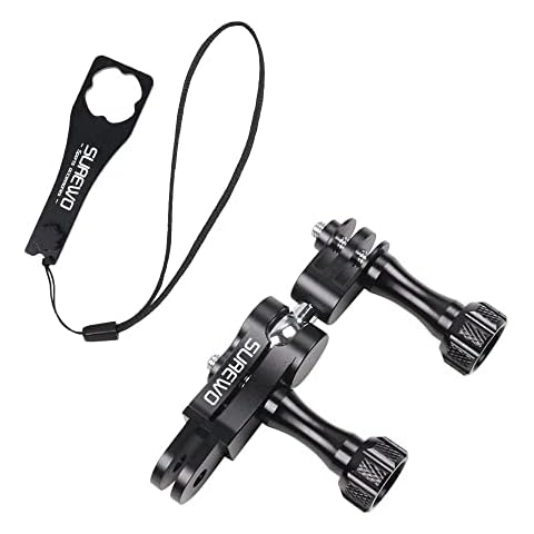 SUREWO Ball Joint Mount,Aluminum Swivel Arm Mount and Alumunium Wrench Compatible with Gopro Hero 10/9/8/7/(2018)/6/5 Black,DJI OSMO Action,APEMAN/Crosstour/AKASO/Campark and Most Action Cameras Cover