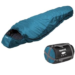 KEENFLEX Schlafsack – 3 Jahreszeiten Mumienschlafsack Ideal für Camping Outdoor Backpacking -12°C Extrem