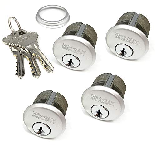 RI-KEY SECURITY - 4 New Mortise Lock Cylinders 1" for Commercial Store Front Entry Door Adams Rite