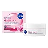 NIVEA Rose Care Moisturising Gel Cream (50 ml), Hydrating Gel Face Cream with Rose Water and Hyaluronic Acid, 72H Moisture Formula, Moisturiser for Soft and Radiant Skin