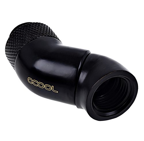 AlphaCool Connexions Eiszapfen Angled Adaptor Double-45°, Noir